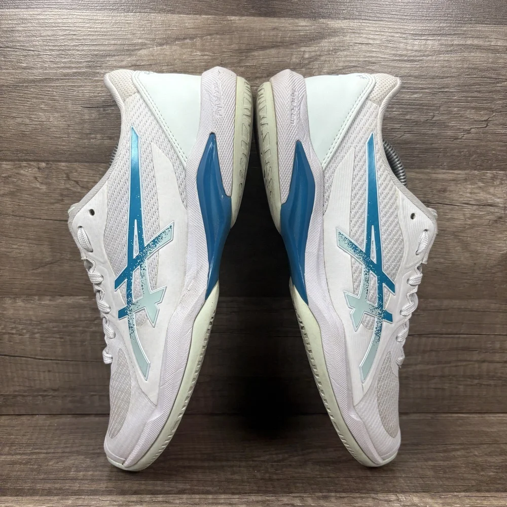 Asics Solution Swift FF Tennis White Green Womens US Size 8 1042A265 Sneakers - Picture 5 of 9